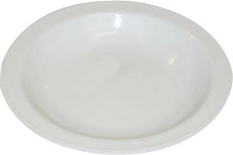 Hlboký plastový tanier 23 cm biely