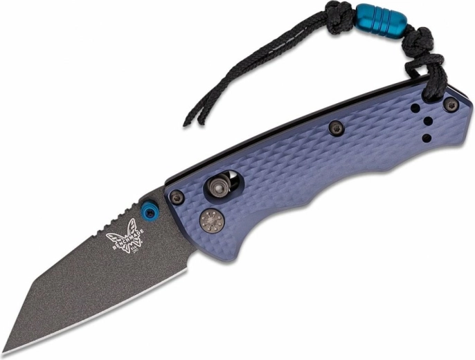 vreckový nôž Benchmade Full Immunity Crater Blue, sivo-modrý hliník
