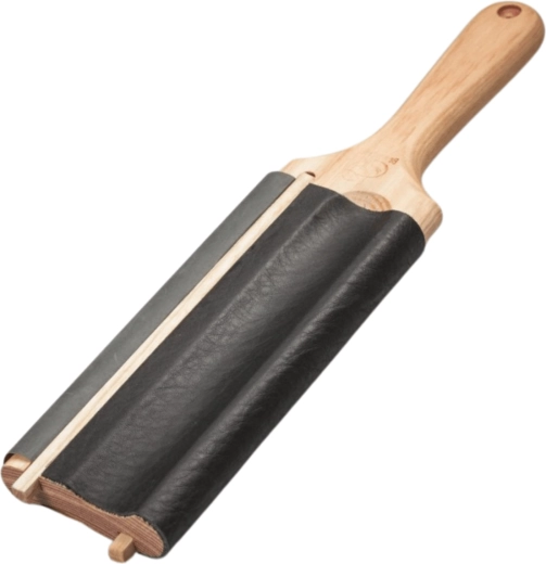 BeaverCraft obojstranný kožený paddle strop na lyžičkárske nože s leštiacou pastou P01