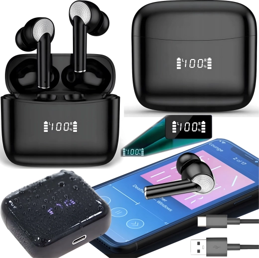 Bezdrôtové športové slúchadlá Bluetooth s powerbankou a mikrofónom