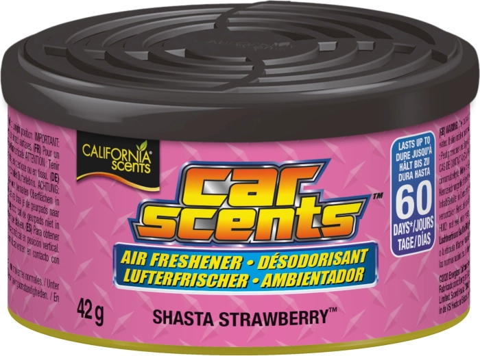 California Scents Shasta Strawberry – vôňa do auta v plechovke