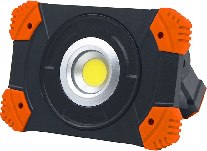 Solight prenosný nabíjací LED reflektor 10 W 1000 lm oranžovo-čierny