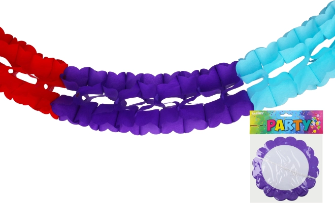 Farebná papierová girlanda 3 m