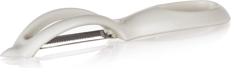 Škrabka na zeleninu ACCASA, nerezová čepeľ, krémová