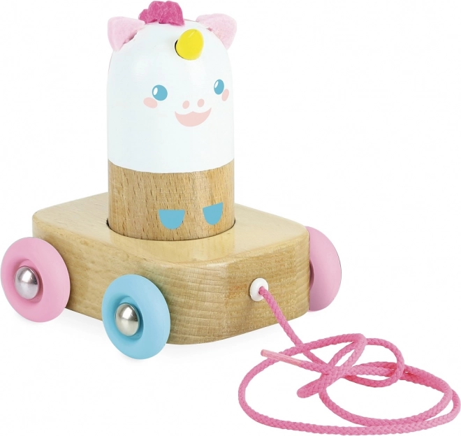 Ťahací jednorožec Lily drevená hračka VILAC
