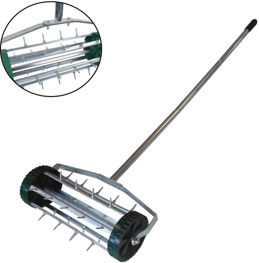 Ručný prevzdušňovač trávnika s kolieskami 148 cm - 1 kus