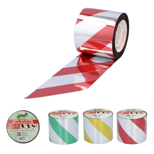 Reflexná páska proti vtákom 50 m × 4,8 cm (mix farieb)