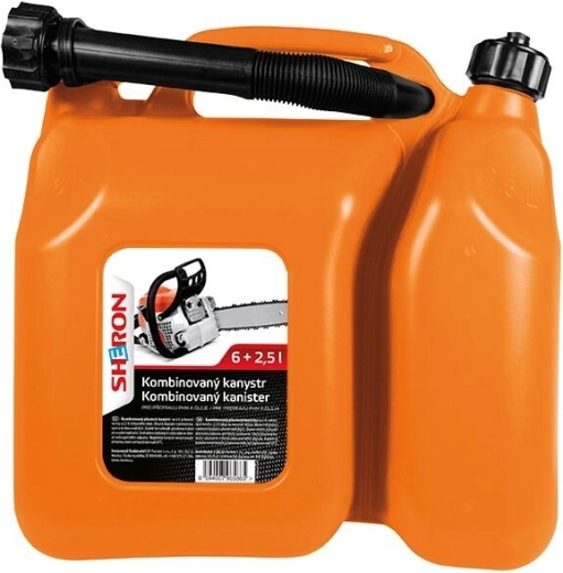 Kanystr na palivo KOMBI 6 l + 2,5 l na olej