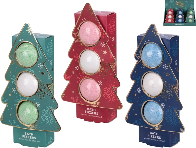 Vianočná darčeková sada šumivých bômb do kúpeľa
