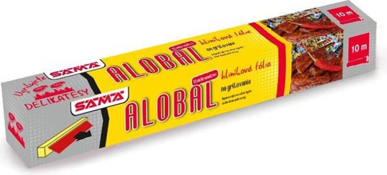 Grilovací alobal 10 m × 29 cm, hrúbka 13 µm