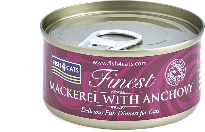 Konzerva pre mačky FISH4CATS Finest makrela so sardelami 70 g