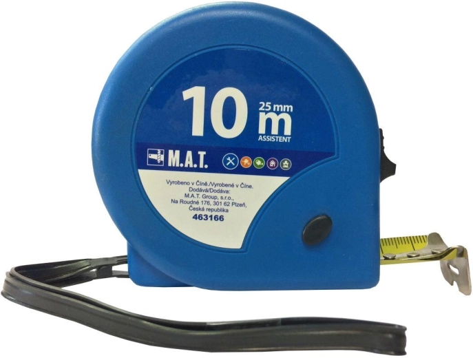 Svinovací meter 10 m × 25 mm ASSISTENT