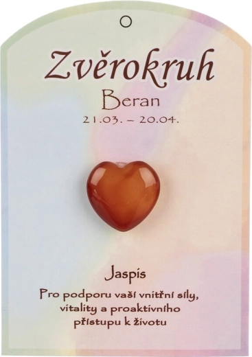 Jaspisové srdce pre znamenie Baran