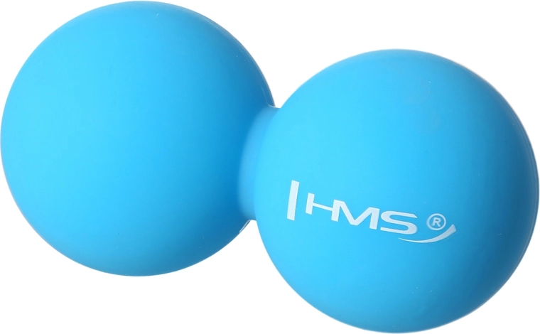 Dvojitá masážna loptička HMS na spúšťacie body – lacrosse ball, modrá