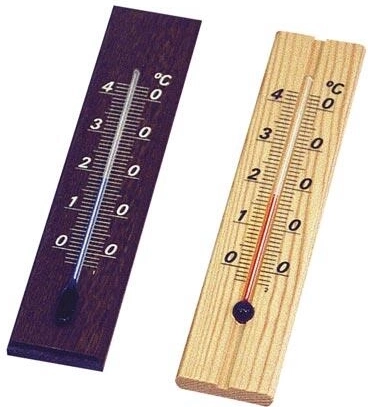 Izbový teplomer drevený 12 cm svetlý