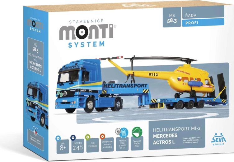 SEVA Monti System Helitransport MI-2 Mercedes Actros L stavebnica