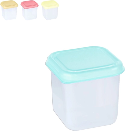 Plastová dóza mini štvorcová 0,15 l mix