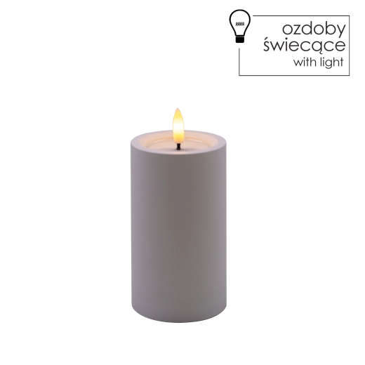 LED sviečka biela 7 × 12,5 cm s blikajúcim plameňom