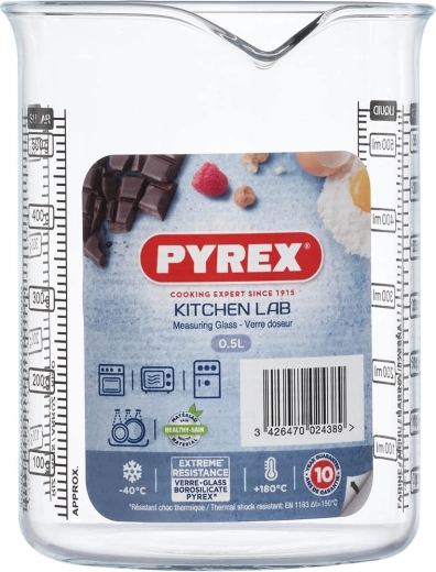 Sklenená odmerka Pyrex 0,5 l