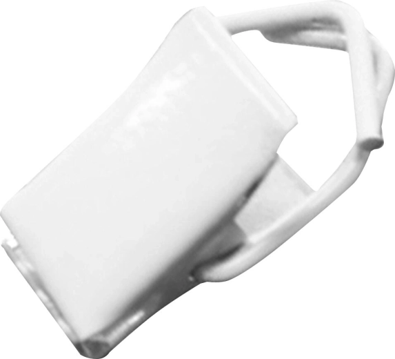 Kovový biely závesový štipec – balenie 500 ks