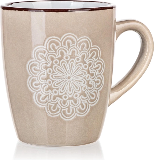 Keramický hrnček 400 ml s čipkovaným motívom SHAPE