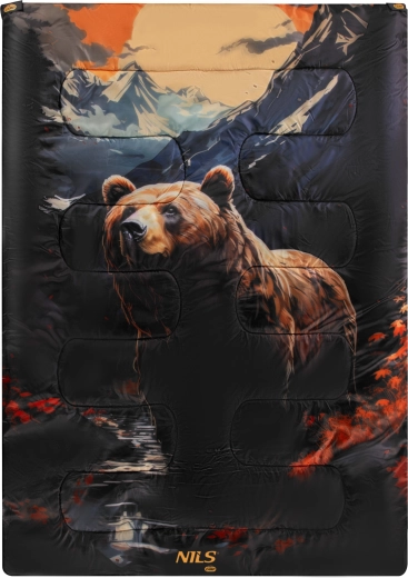 Spací vak NILS Camp Bear 3v1, dvojitý alebo dva samostatné spacáky