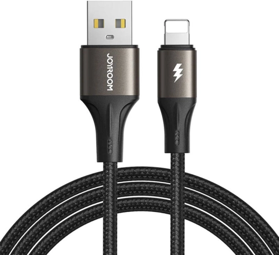 Joyroom USB-A na Lightning kábel 3 A, 1,2 m, čierny