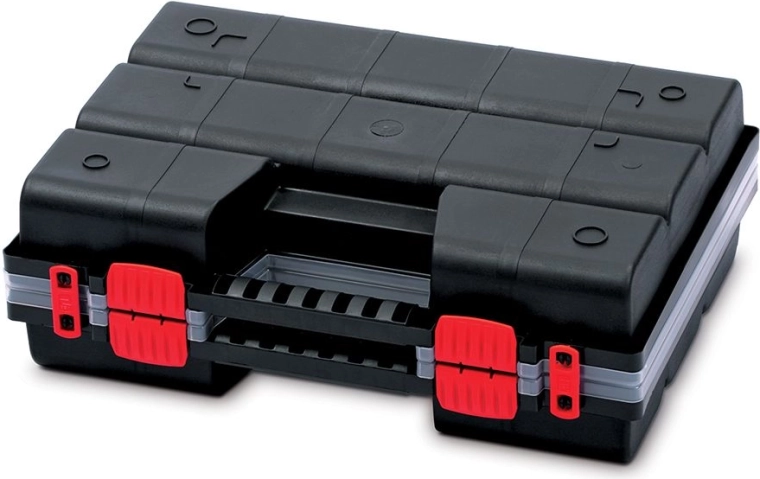 Plastový organizér NOR DUO 39 × 29 × 13 cm, rozpojiteľný, prispôsobiteľné priehradky