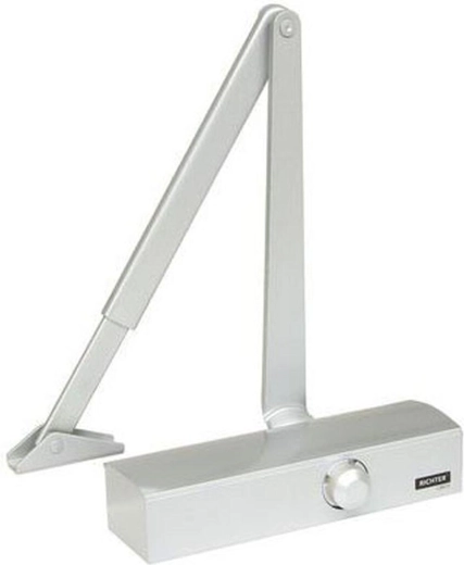 Zatvárač dverí RICHTER RZ.903 pre 30–65 kg, strieborný, protipožiarny