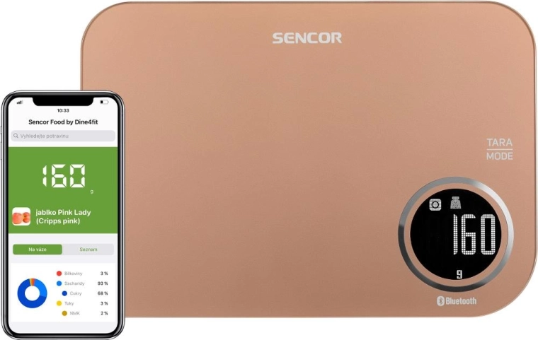Inteligentná kuchynská váha Sencor s Bluetooth