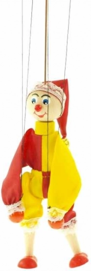 Drevená bábka Kašpárek