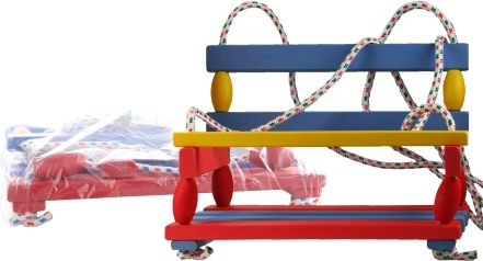 drevená hojdačka pre deti a dospelých, prírodné drevo 40 × 30 cm