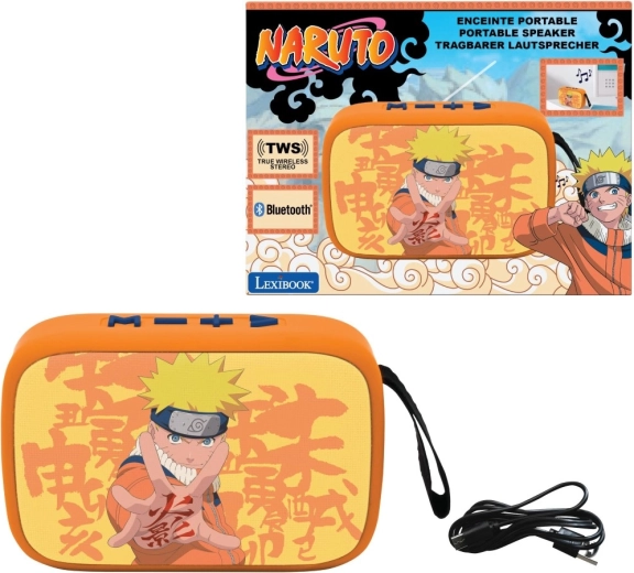 Prenosný Bluetooth reproduktor NARUTO s látkovým povrchom Lexibook