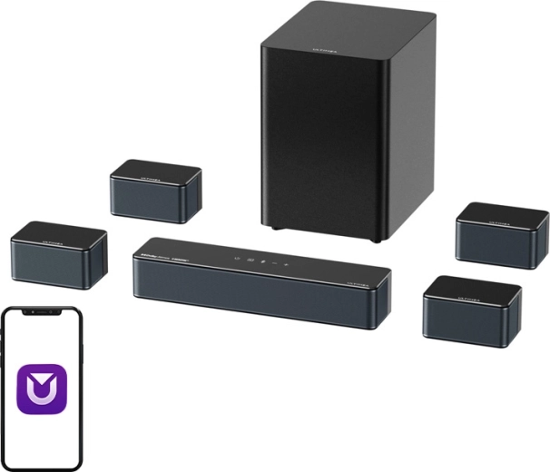 Ultimea Poseidon D80 Boom soundbar so subwooferom a 4 satelitmi (7.1, Dolby Atmos)