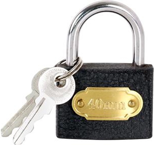 Visací zámok 40 mm z ocele s 2 kľúčmi