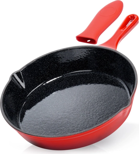 liatinová panvica so smaltom a silikónovým návlekom Cast Enamel 25 cm