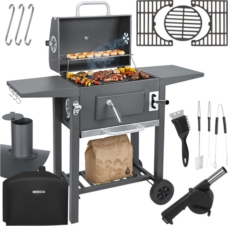 Záhradný uhlíkový gril s vekom KAMINER 110 × 105 × 50 cm