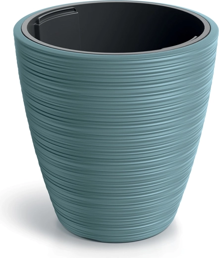 Kvetináč VENA ROUND s vložkou, škandinávska modrá 19,8 cm