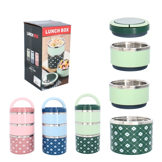 Trojdielna nerezová menážka 2 l, 13 × 24 cm