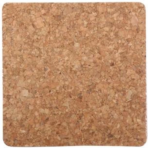 Korkové podložky TORO 9,5 × 9,5 cm, sada 6 ks