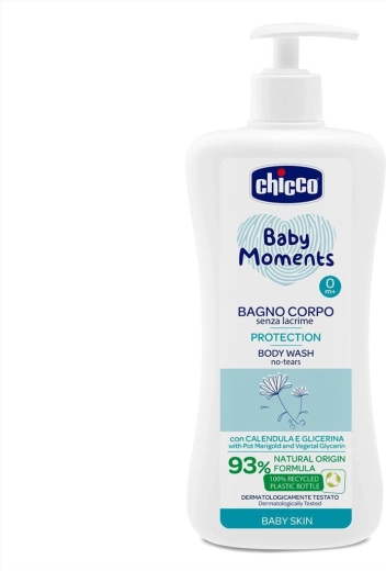 Chicco Baby Moments Protection sprchový gél pre deti od narodenia 750 ml
