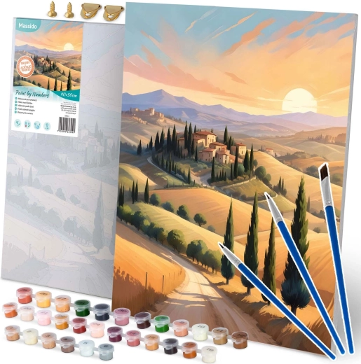 Maľovanie podľa čísel 40 × 50 cm Massido krajina na plátne s rámom
