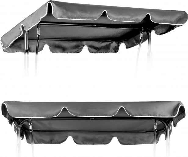 Strieška pre záhradnú hojdačku 200 x 120 cm vodotesný kryt sivá ModernHome