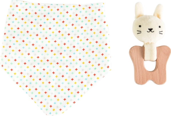 Petit Collage Súprava Zajačik hryzátko a podbradník