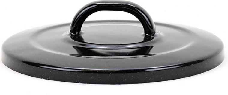 Pokrievka BELIS Standard 18 cm – smaltovaná čierna s bielou pehou