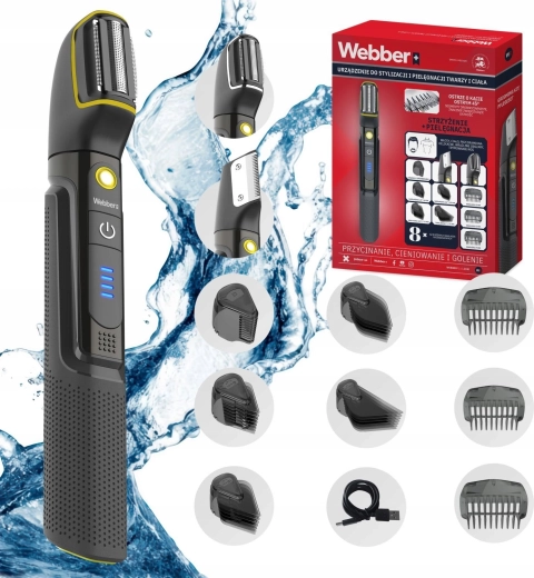 Webber 8v1 bezdrôtový zastrihávač tváre a tela BG-600