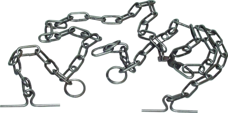 Úväz na kravu s pozinkovanou reťazou 5 mm, 135 cm