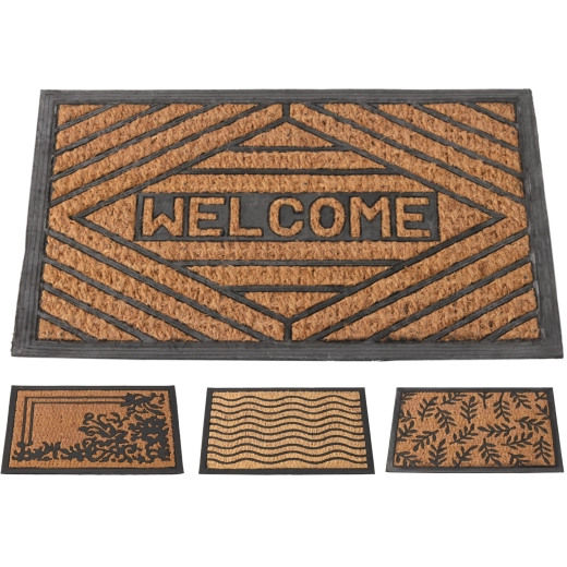 Kokosová rohožka s gumovým podkladom 40 × 60 cm, čierna