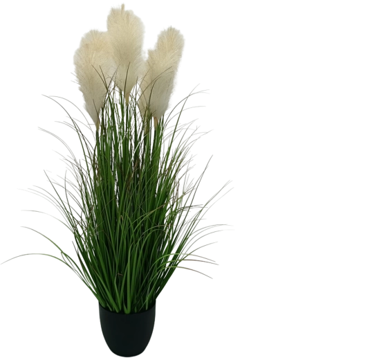 Garden Line umelá pampová tráva v kvetináči béžová 125 cm