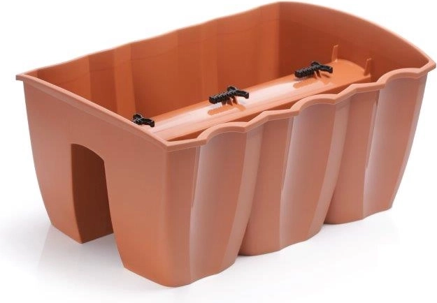 Truhlík na zábradlie Crown 39,3 cm – terakota